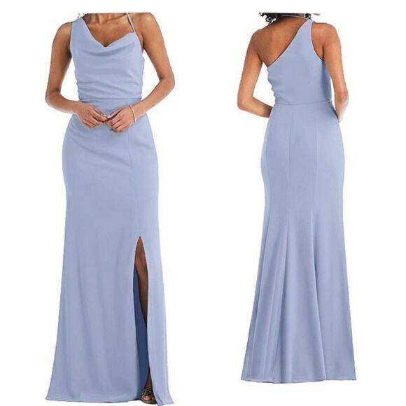 After Six Asymmetrical one shoulder draped cowl maxi dress nwt size 14 - Picture 1 of 7